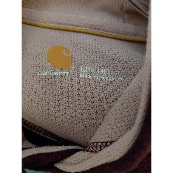 Carhartt Force Extreme Women's Hooded Sweatshirt Large Kangaroo Pockets Magenta - Picture 8 of 8